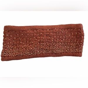 C.C Brown Gold Beaded Head Band New